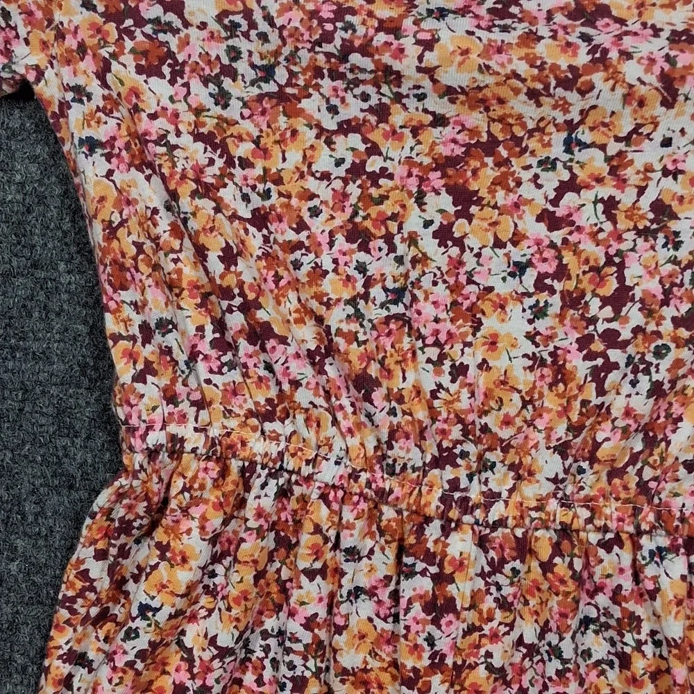 Old Navy Girls 2T Multifloral Long Sleeve‎ Everyday Cotton Jumpsuit 765408-02